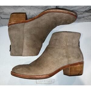 Kork Ease Kecia Ankle Bootie Womens 8.5M Suede Leather Tan Classic Minimalist